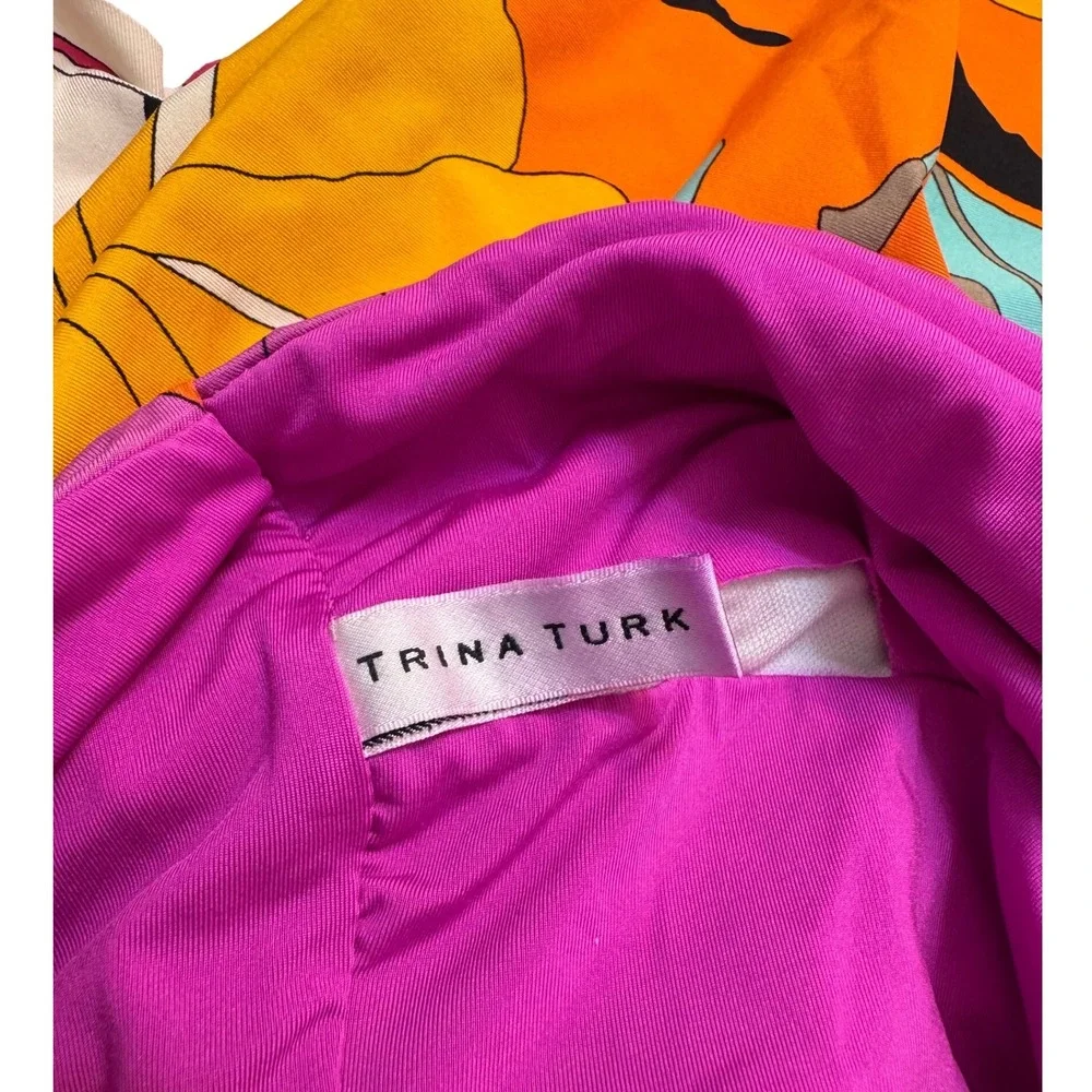 Floral One-Piece Swim Suit - Purple & Orange